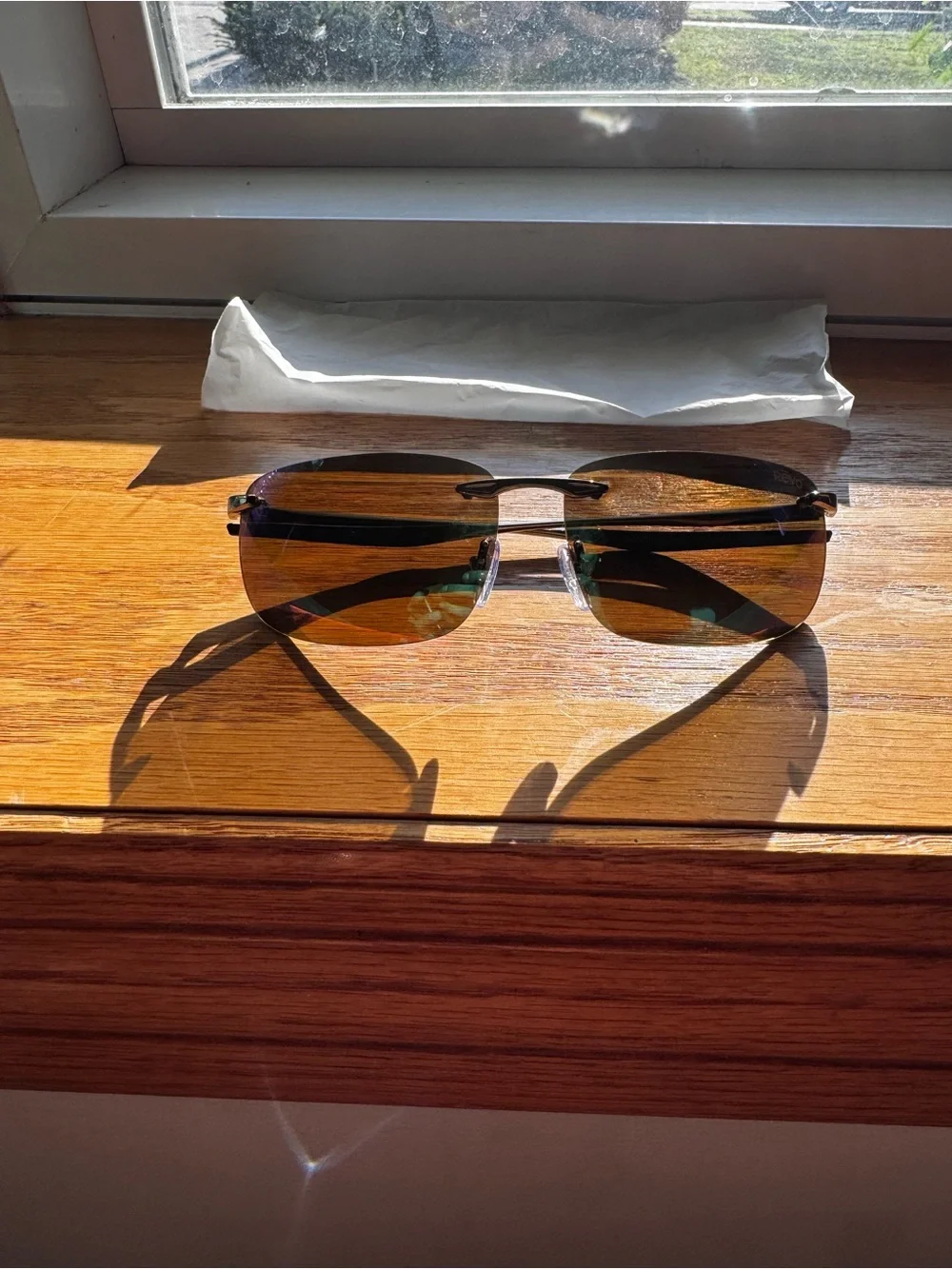 Revo Descend Z (RE1170-00-GN) Rimless Polarized Green Mirror, No Case, Like New